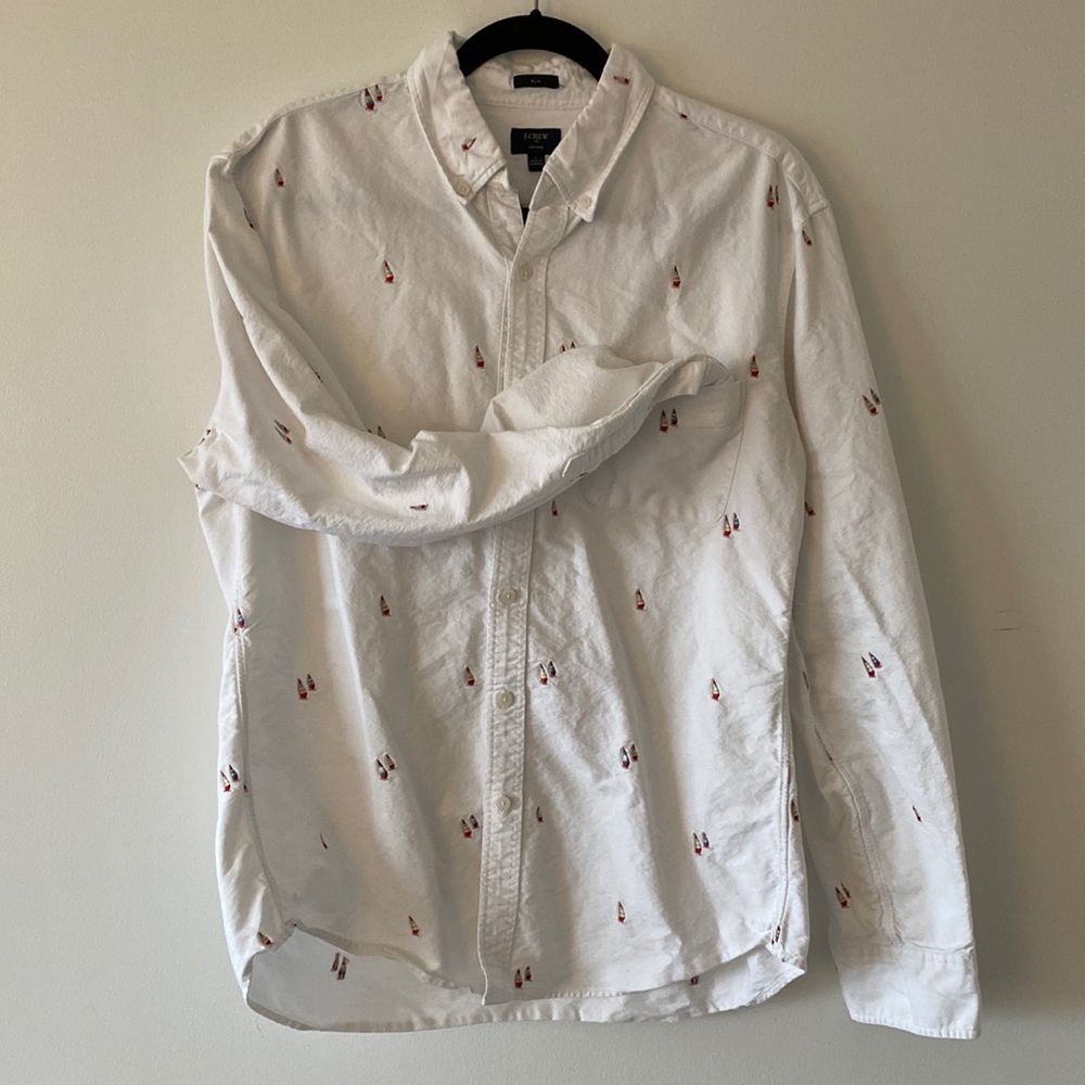 J Crew Embroidered Oxford